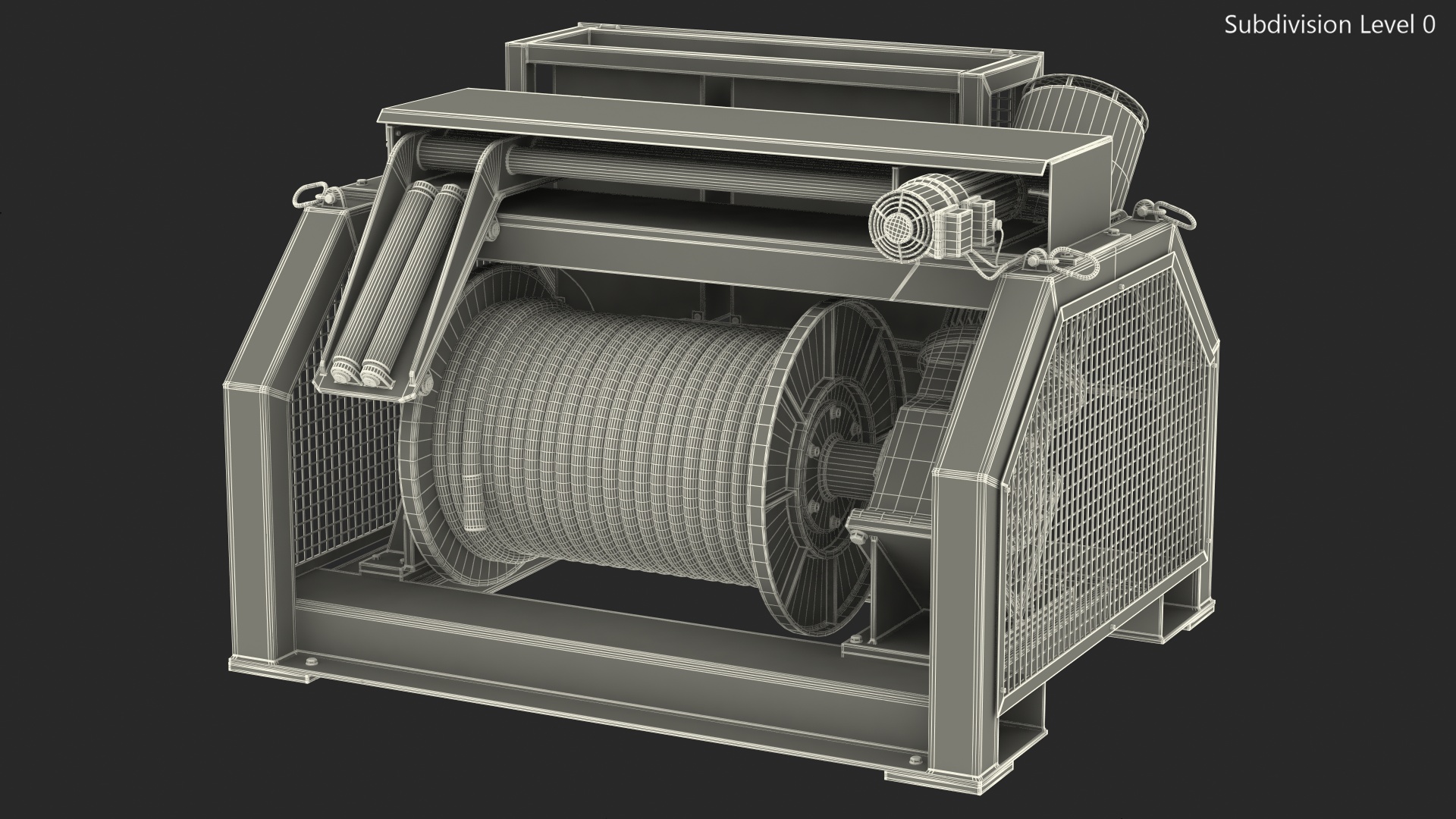 Romica Mooring Winch Rigged 3D