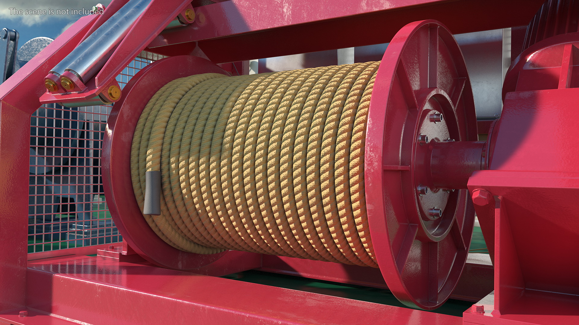 Romica Mooring Winch Rigged 3D