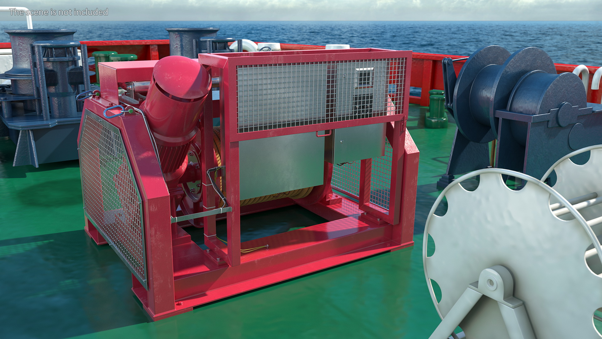 Romica Mooring Winch Rigged 3D