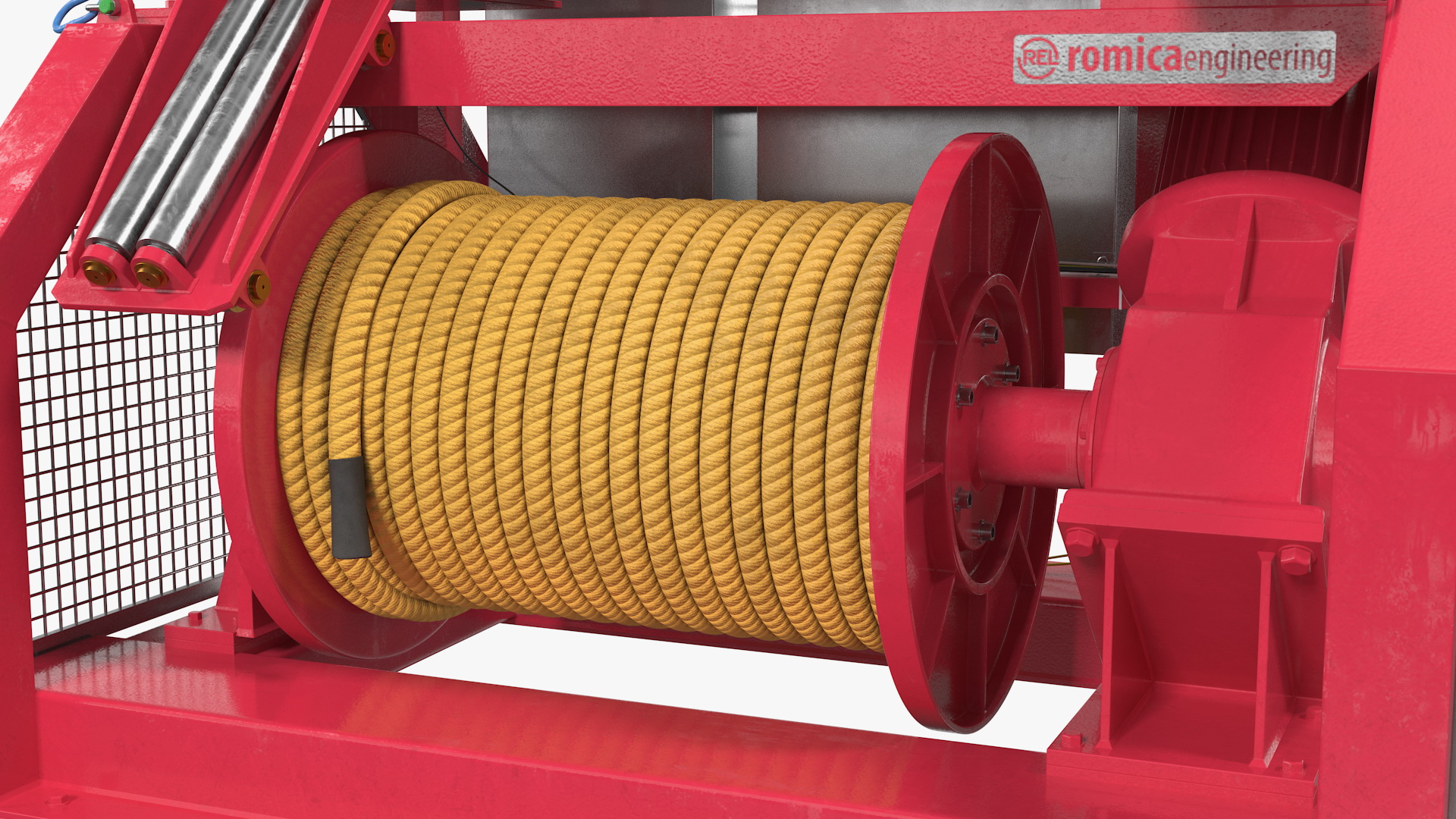 Romica Mooring Winch Rigged 3D