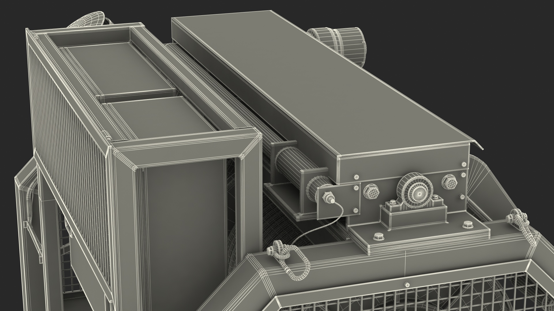Romica Mooring Winch Rigged 3D
