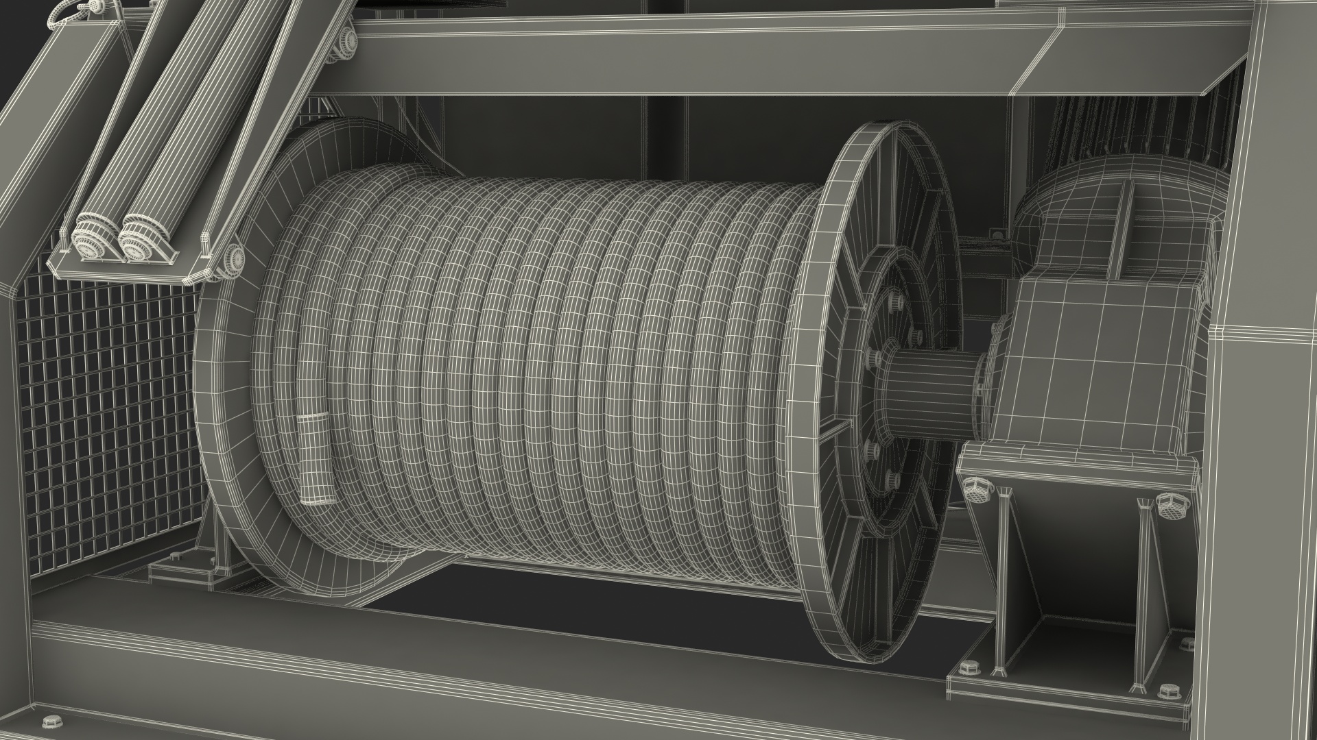 Romica Mooring Winch Rigged 3D