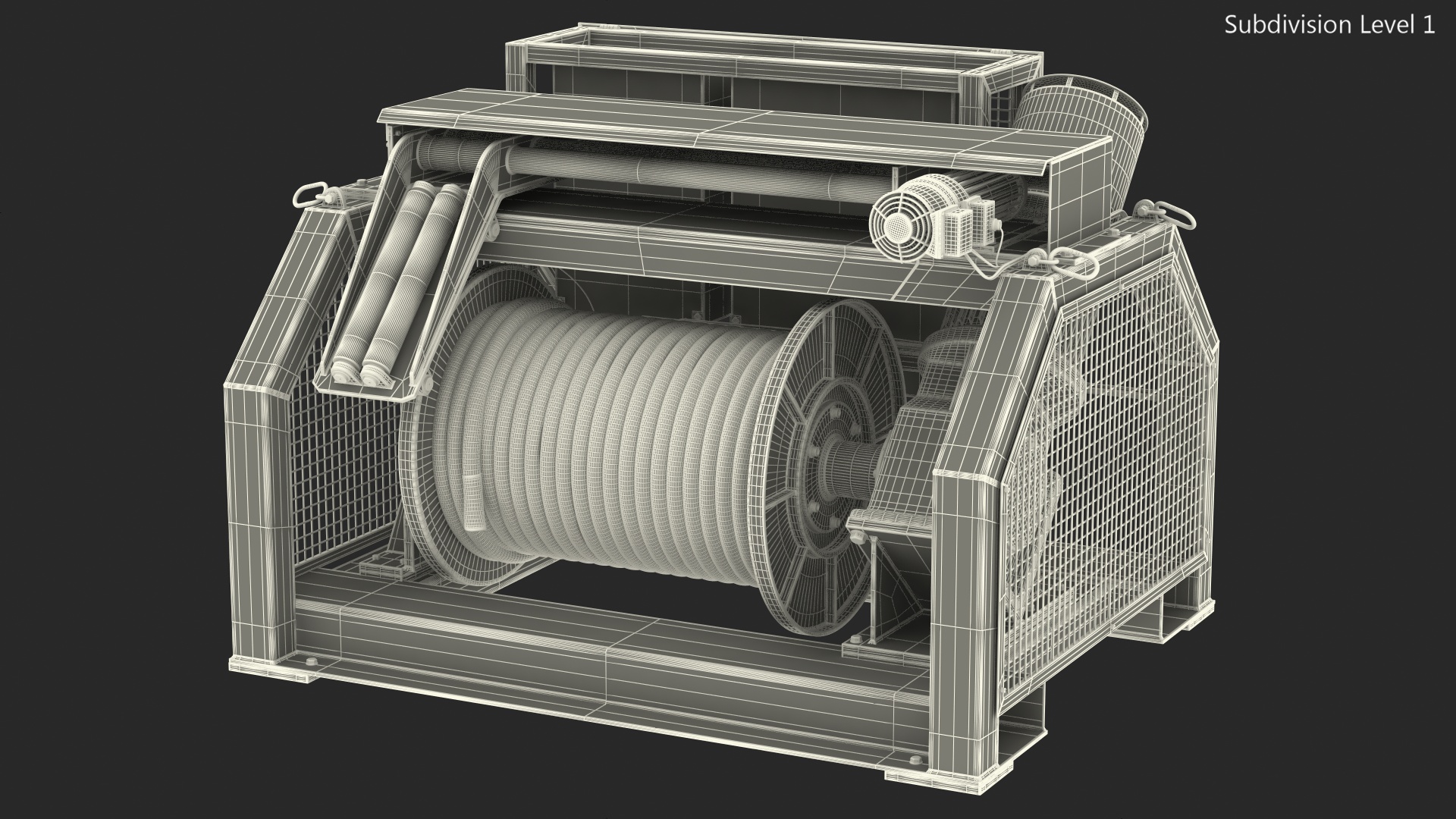 Romica Mooring Winch Rigged 3D