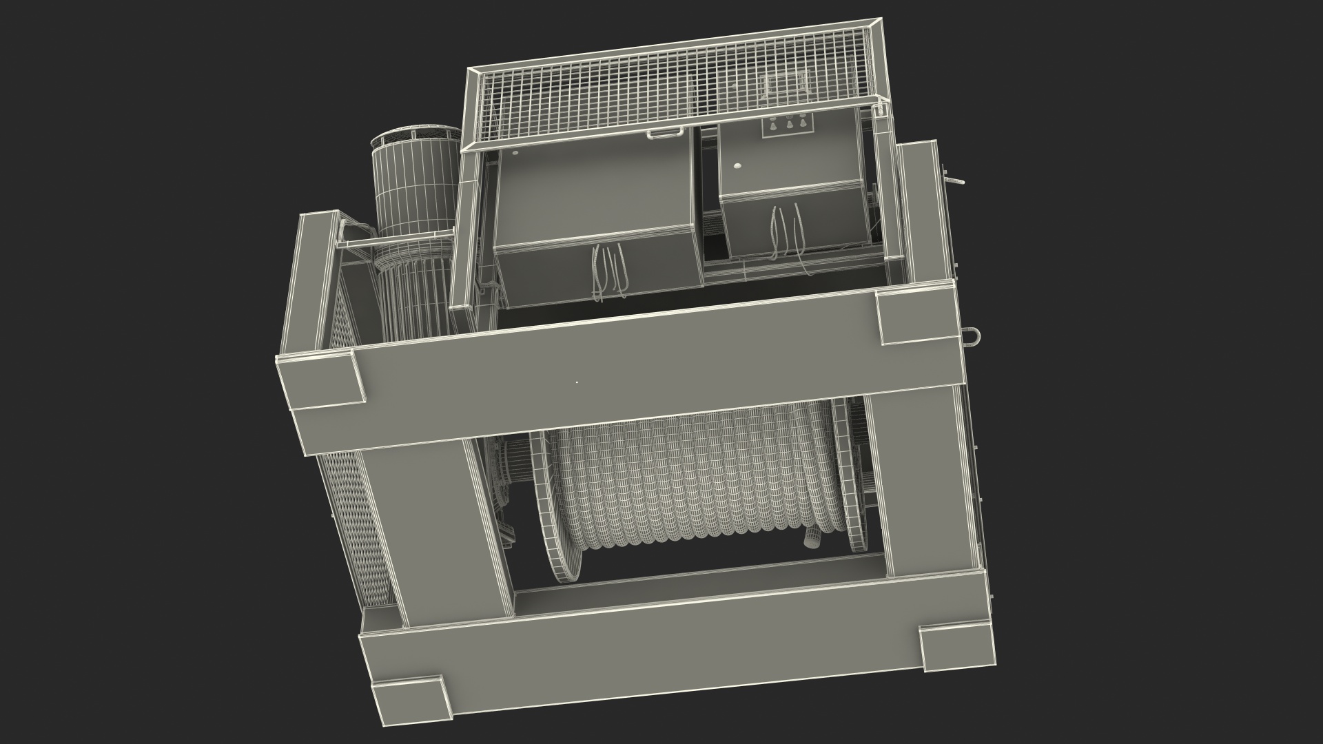 Romica Mooring Winch Rigged 3D