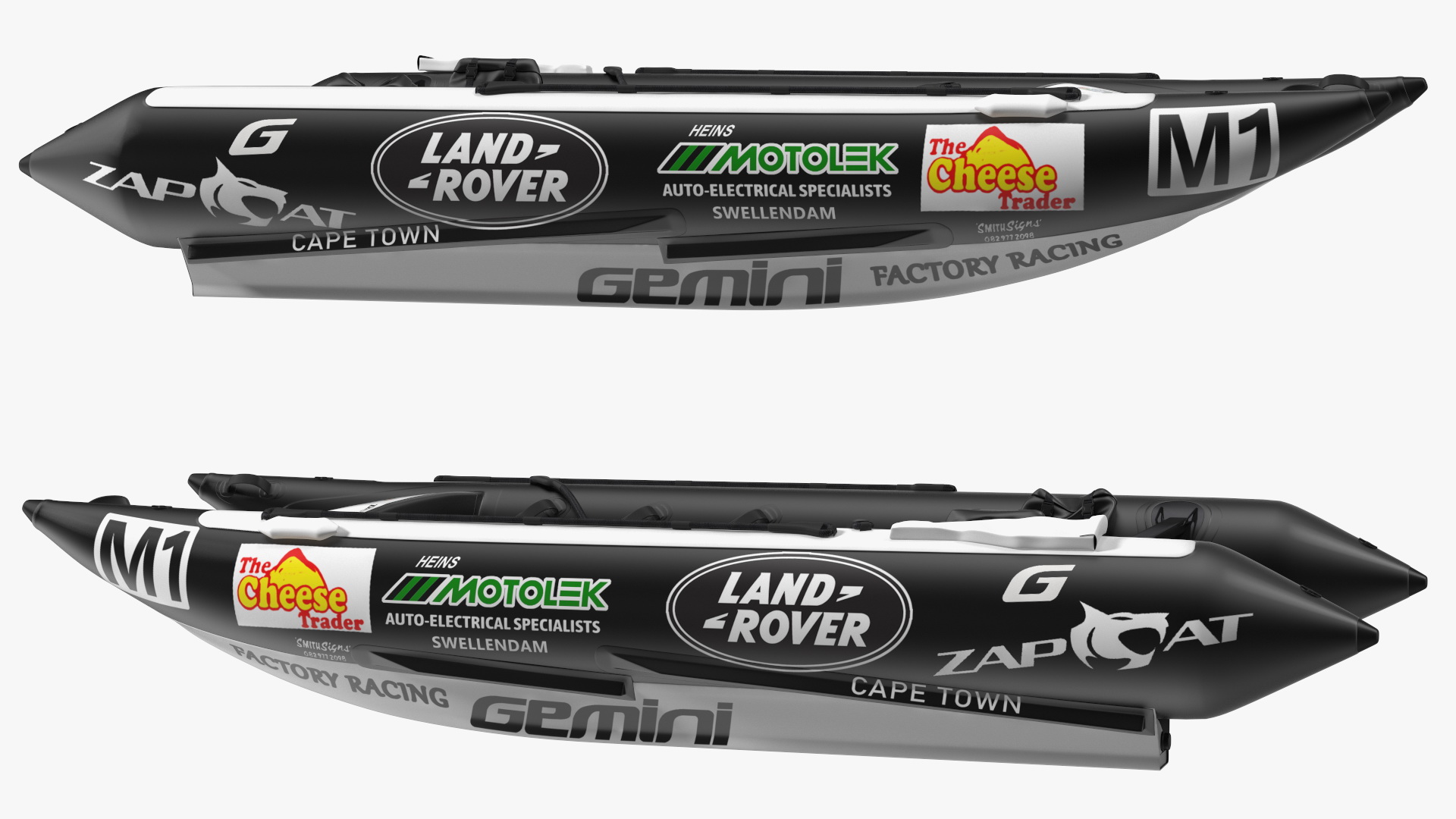 Racing Boat Gemini Zapcat F1 Black 3D model