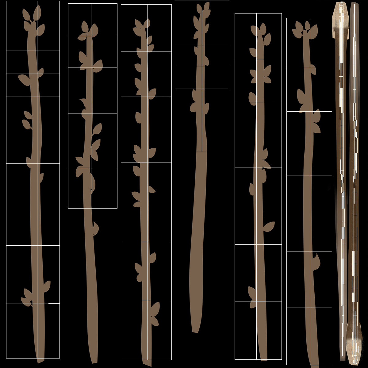 3D Naked Feather model