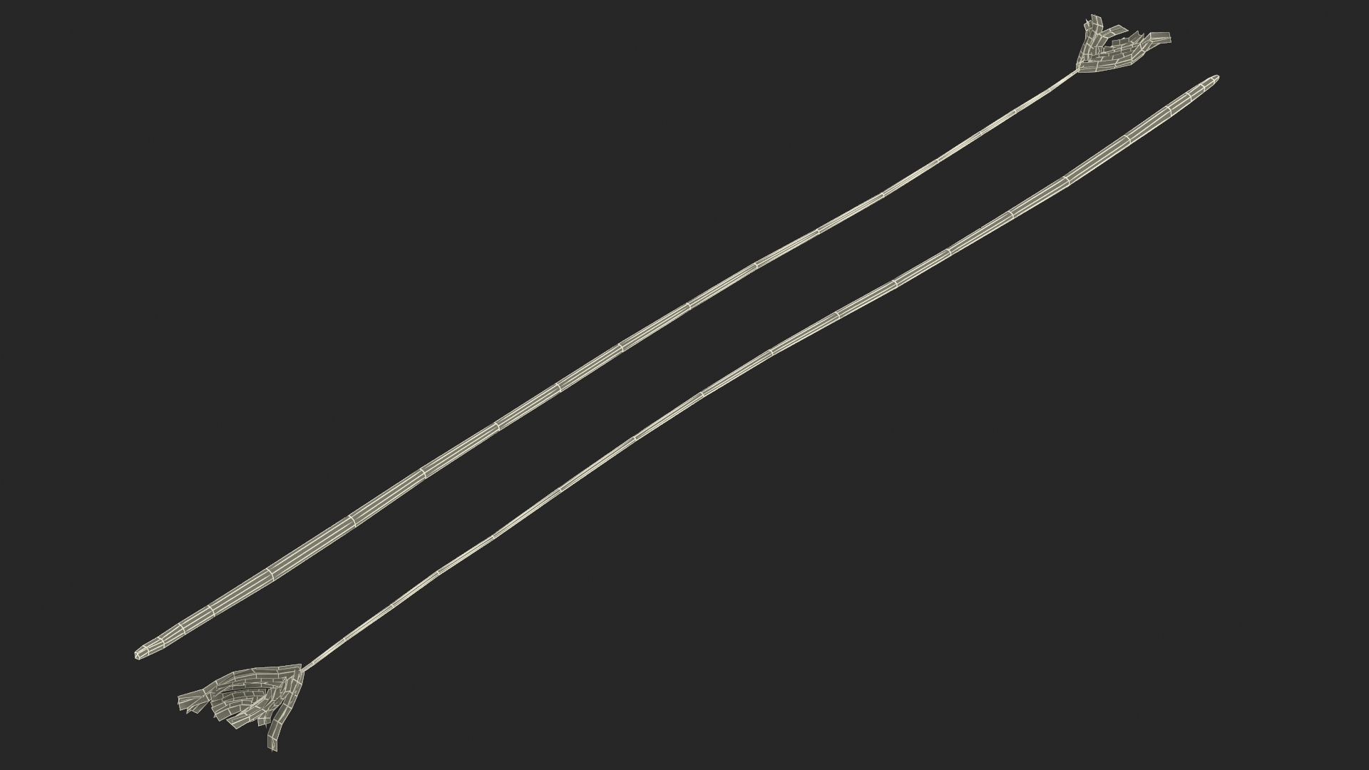 3D Naked Feather model
