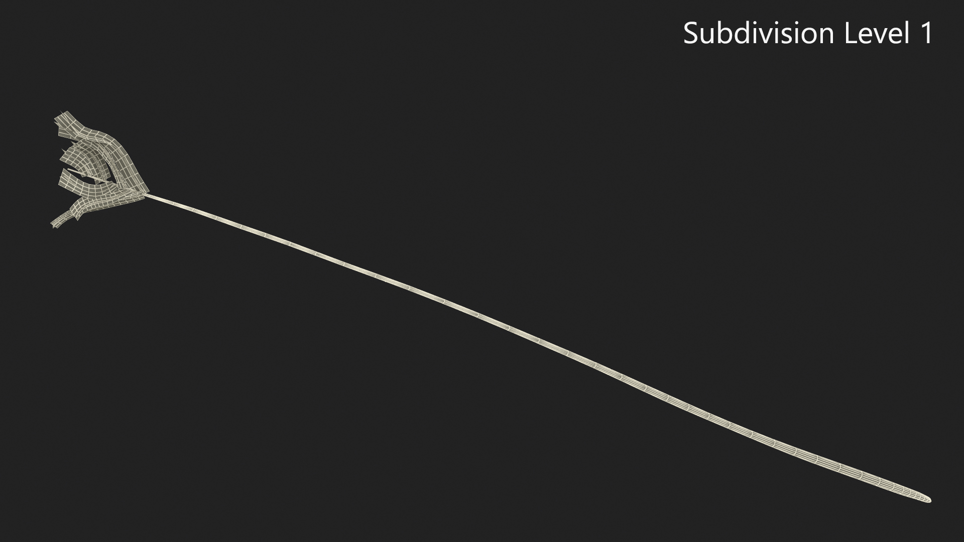 3D Naked Feather model
