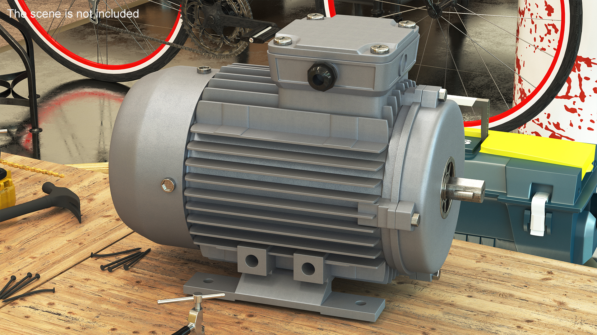 Single Phase Electric Motor 3D
