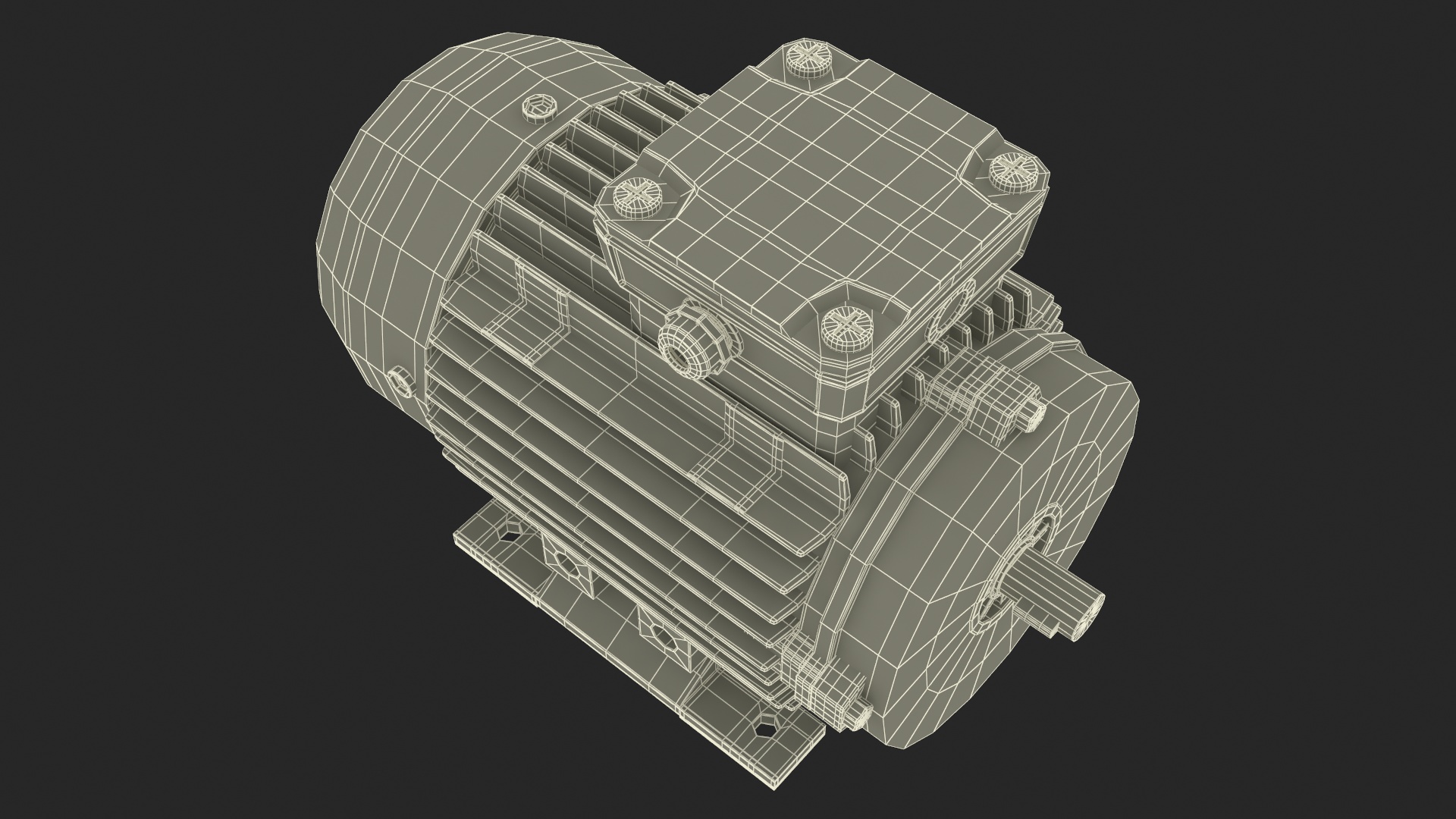 Single Phase Electric Motor 3D