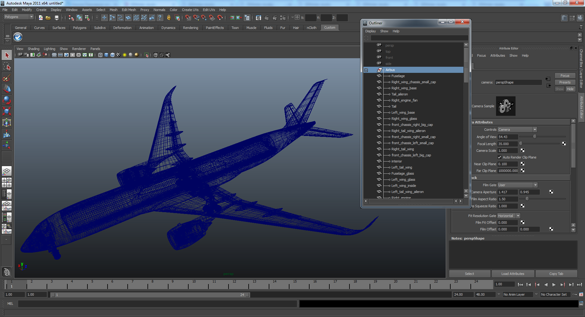 3D Airbus A350 900 Generic model