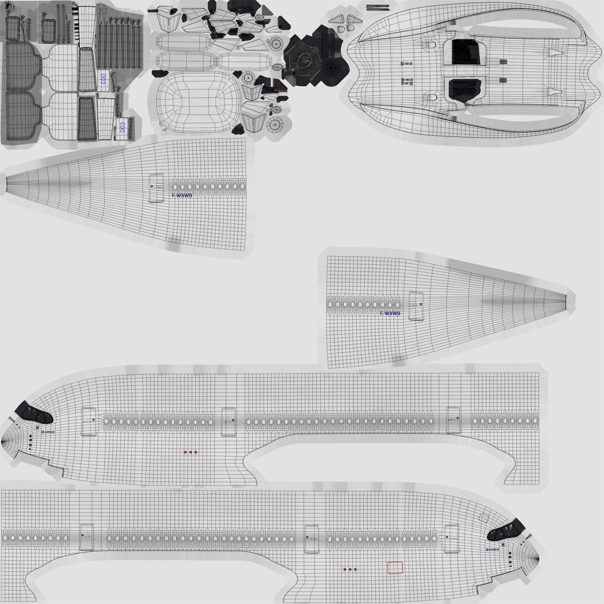 3D Airbus A350 900 Generic model