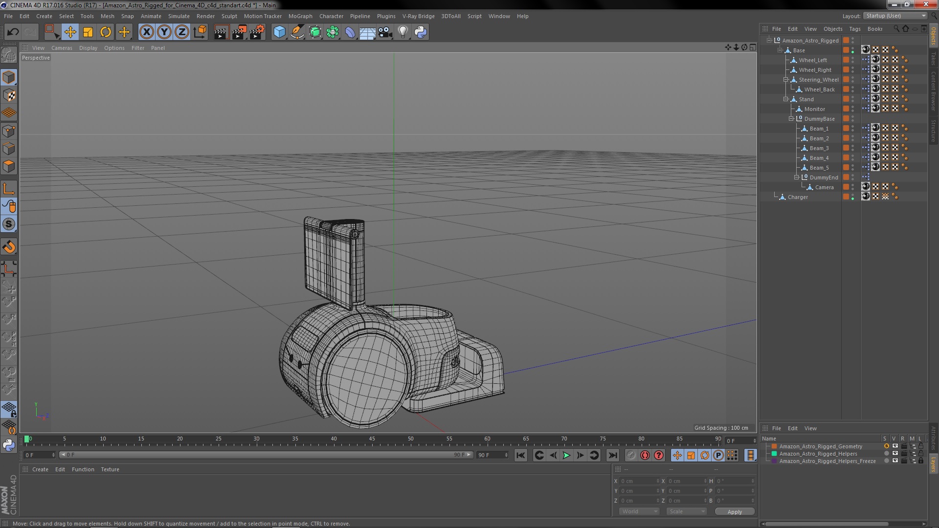 3D Amazon Astro Rigged for Cinema 4D model