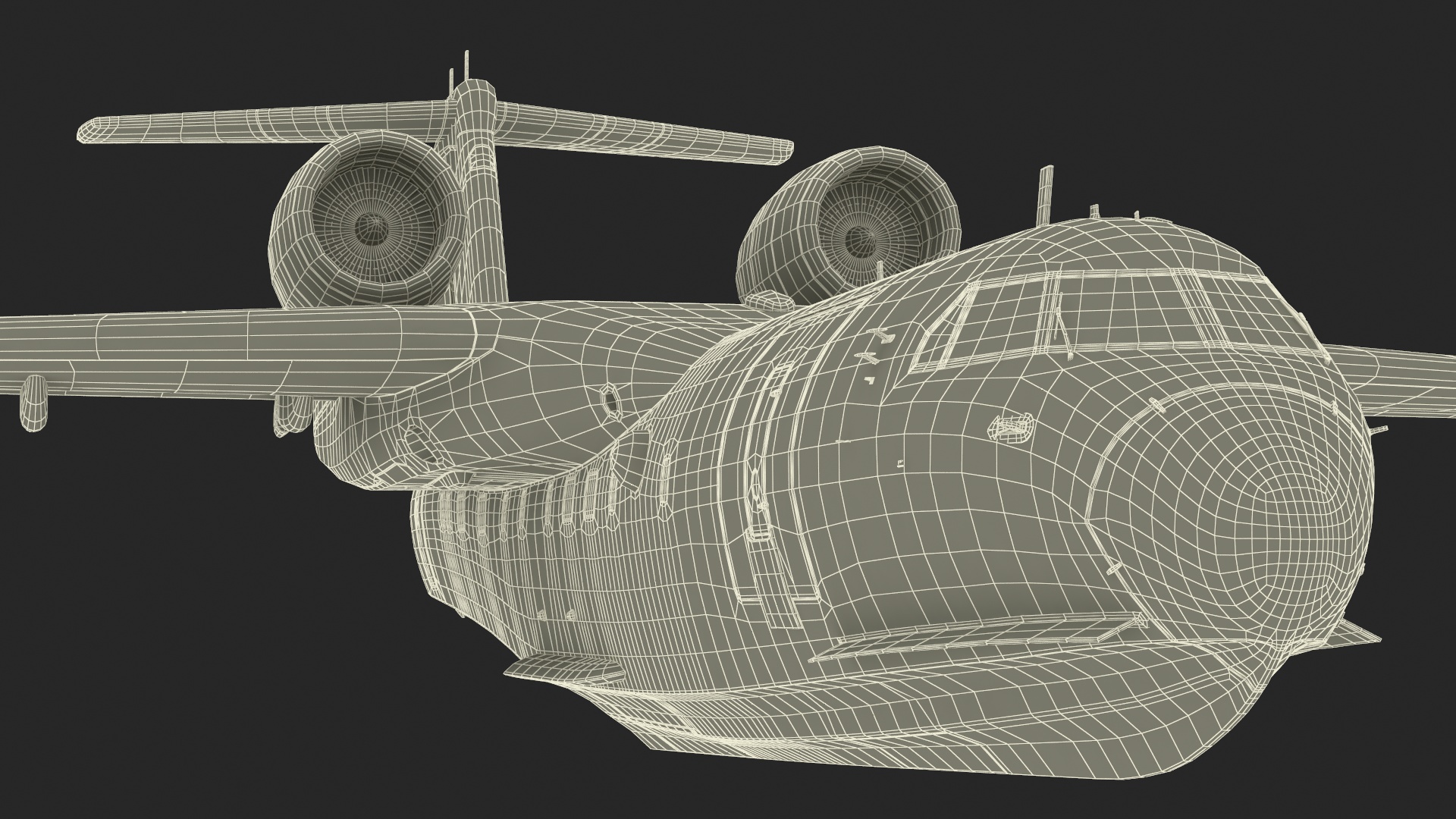 Beriev Be 200 Aircraft Rigged 3D model