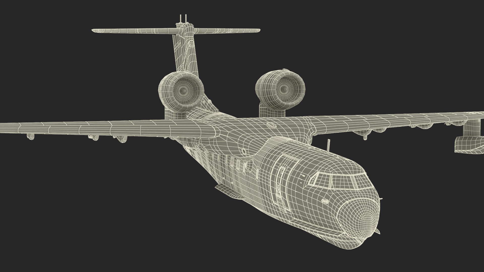 Beriev Be 200 Aircraft Rigged 3D model