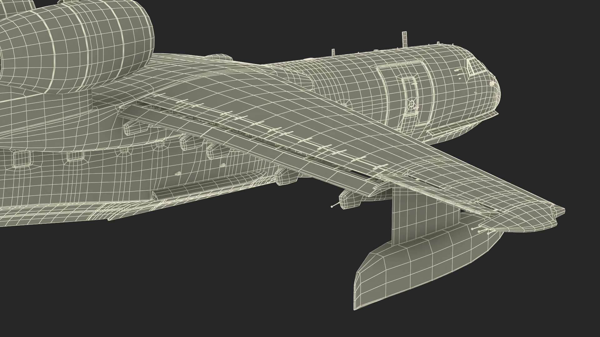 Beriev Be 200 Aircraft Rigged 3D model