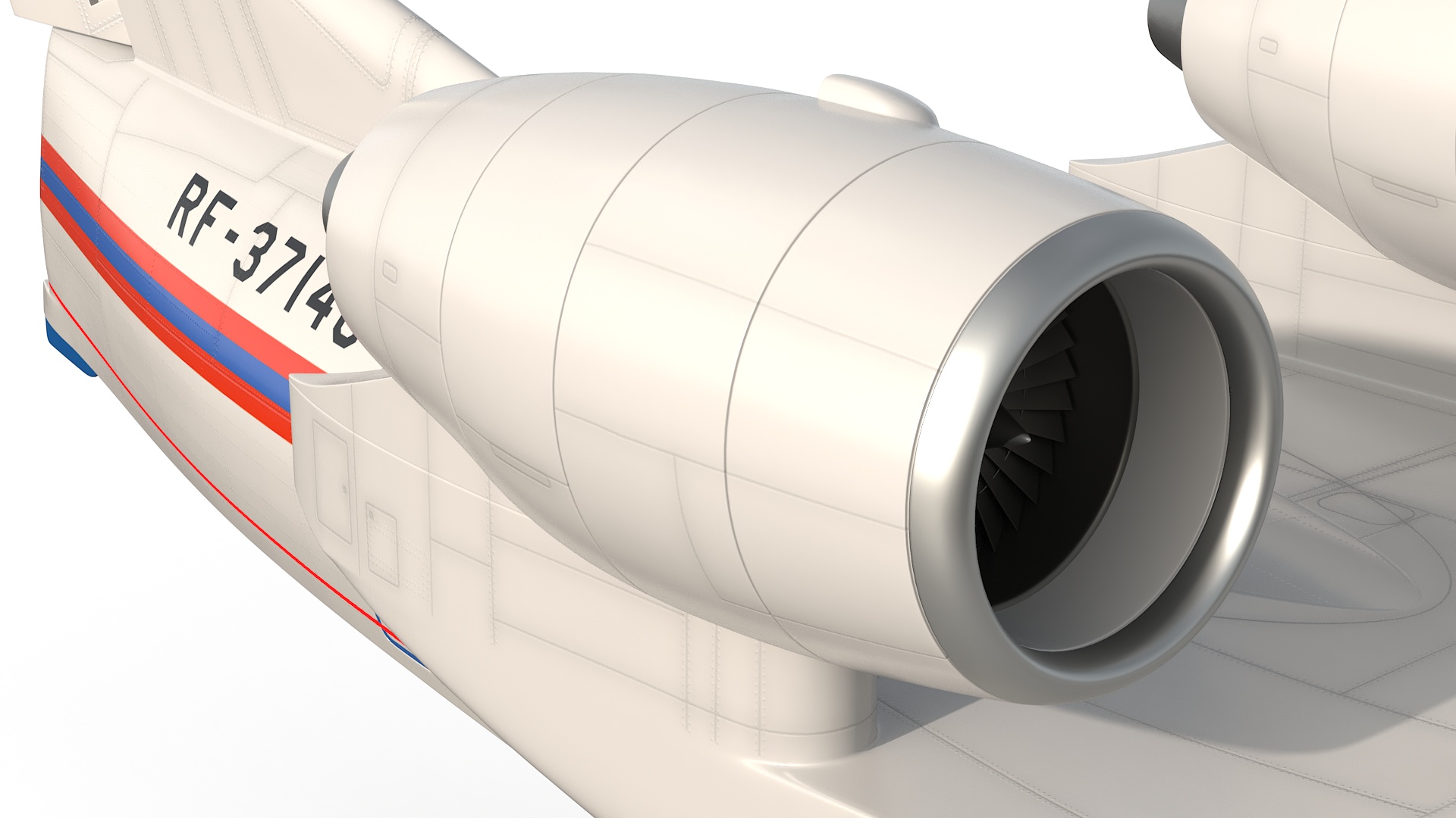 Beriev Be 200 Aircraft Rigged 3D model