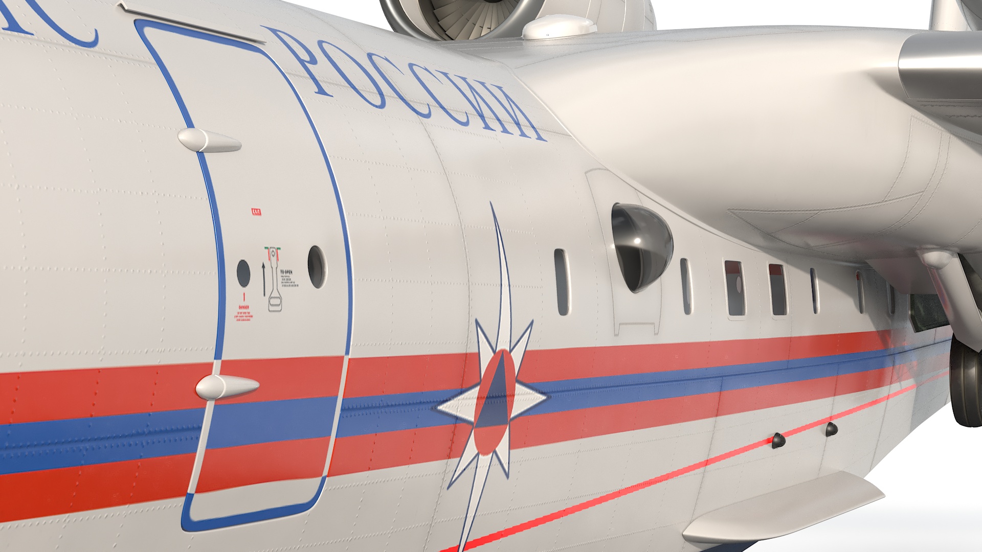 Beriev Be 200 Aircraft Rigged 3D model