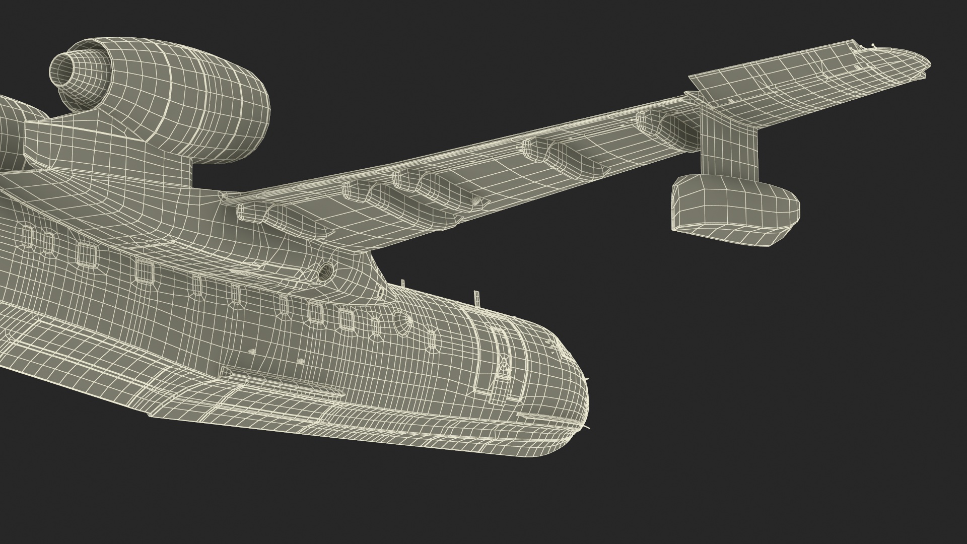 Beriev Be 200 Aircraft Rigged 3D model