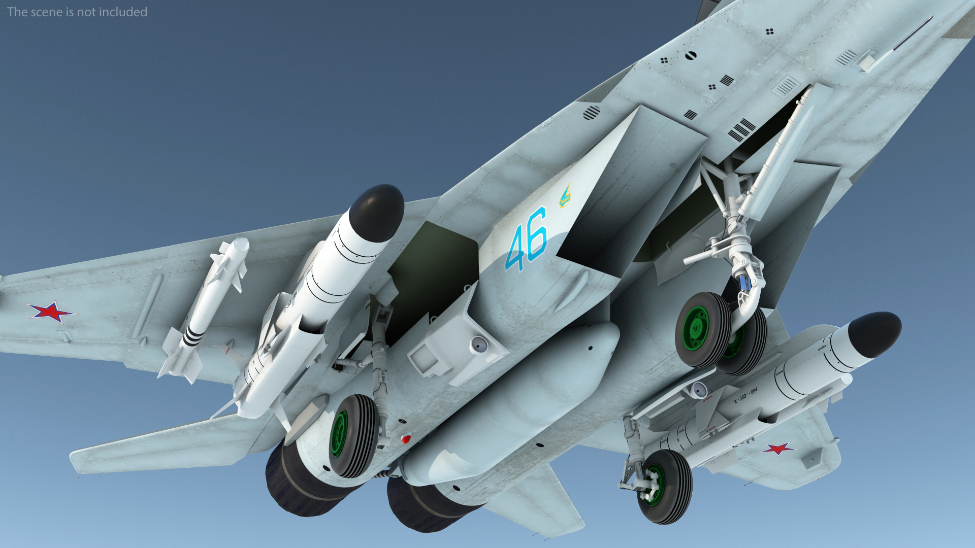 MiG 29KR Fulcrum D Russian Navy with Armament Rigged 3D