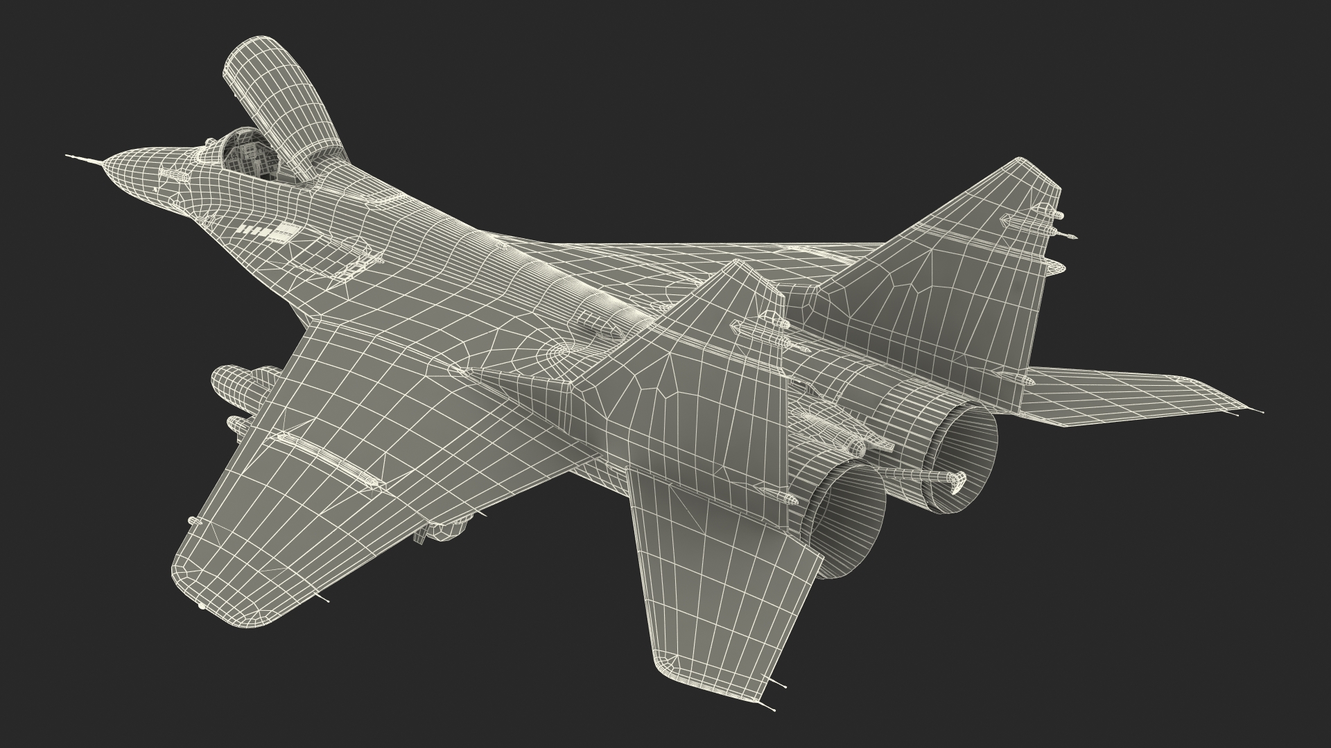 MiG 29KR Fulcrum D Russian Navy with Armament Rigged 3D