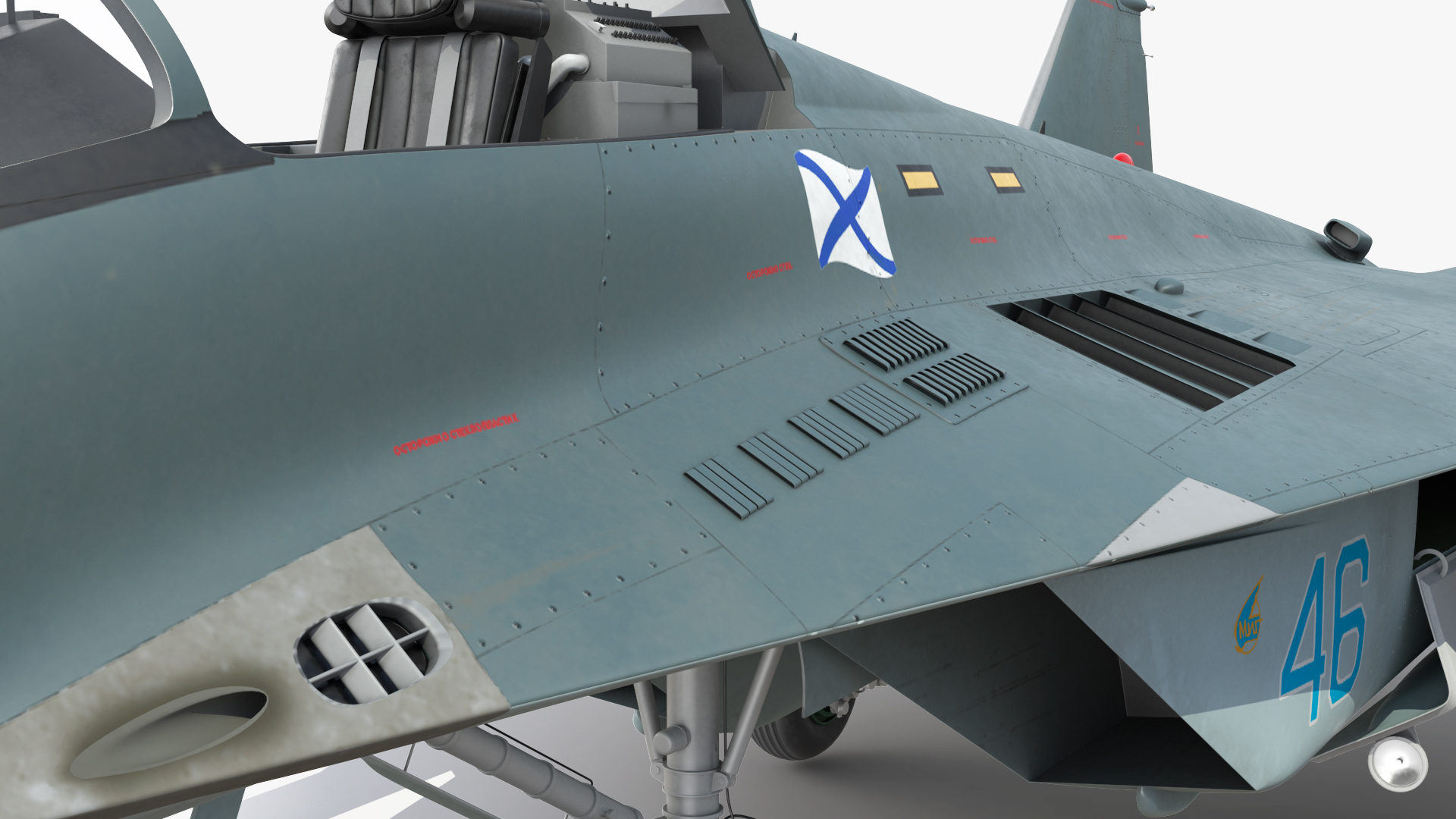 MiG 29KR Fulcrum D Russian Navy with Armament Rigged 3D