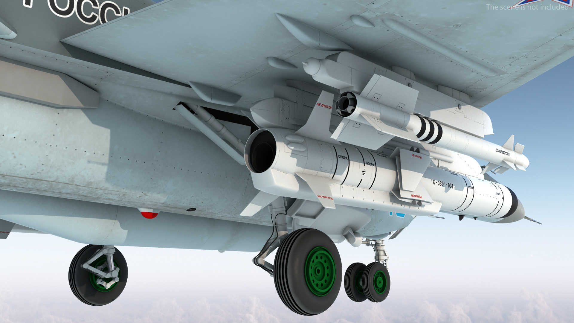 MiG 29KR Fulcrum D Russian Navy with Armament Rigged 3D