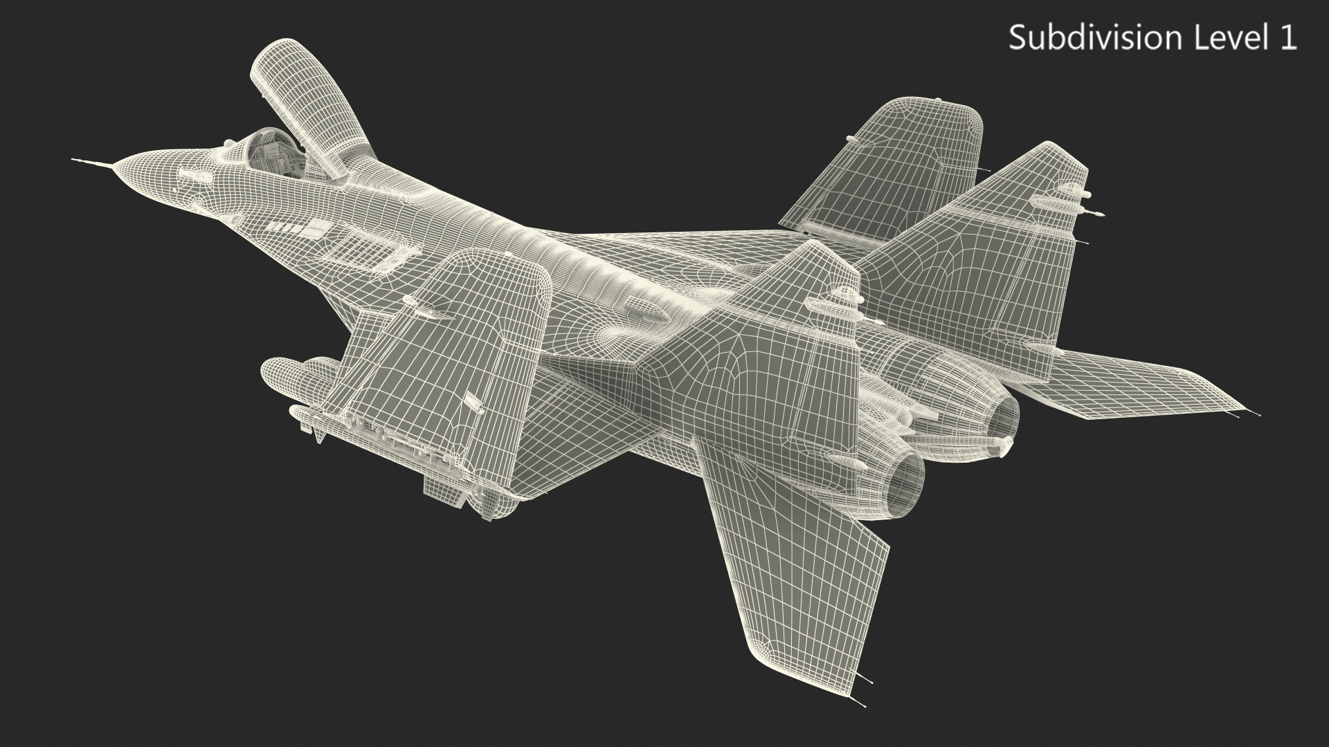 MiG 29KR Fulcrum D Russian Navy with Armament Rigged 3D