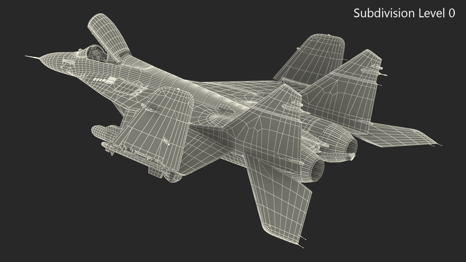 MiG 29KR Fulcrum D Russian Navy with Armament Rigged 3D