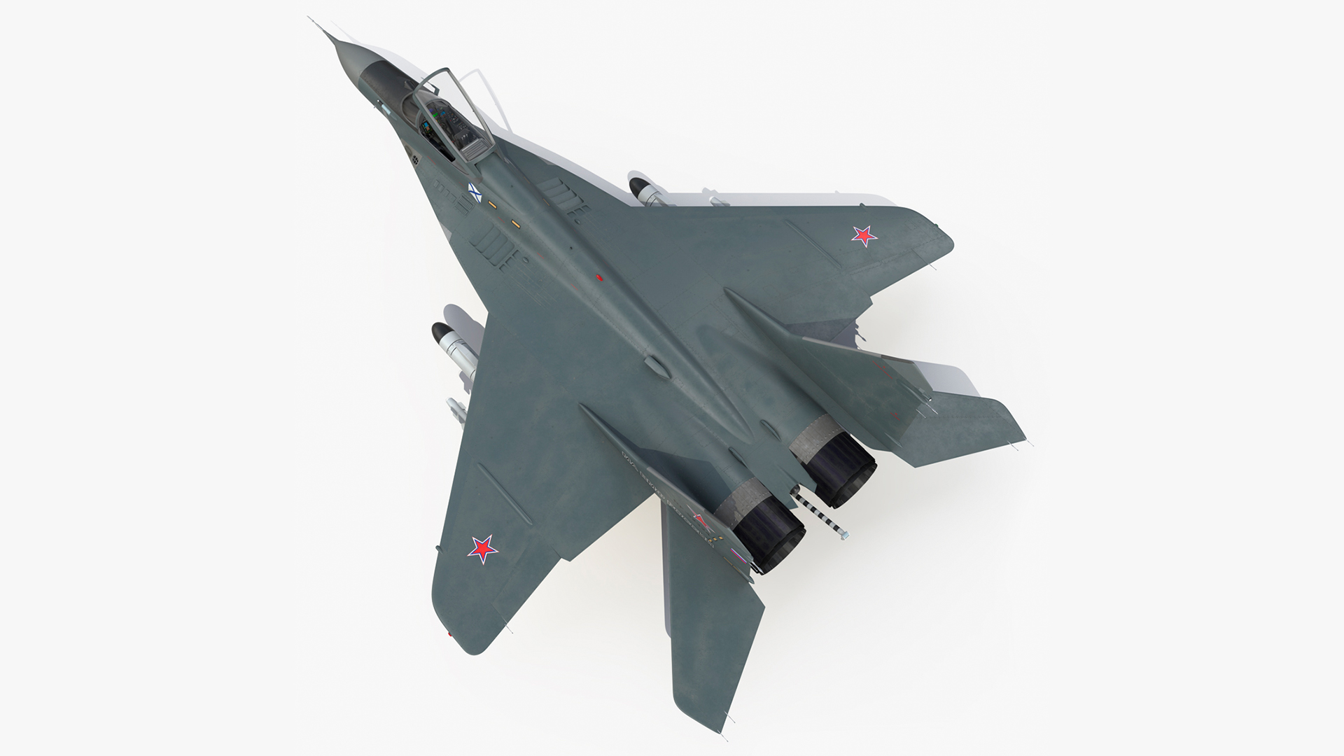 MiG 29KR Fulcrum D Russian Navy with Armament Rigged 3D