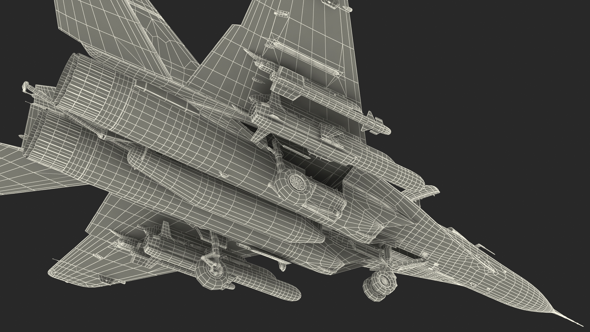 MiG 29KR Fulcrum D Russian Navy with Armament Rigged 3D