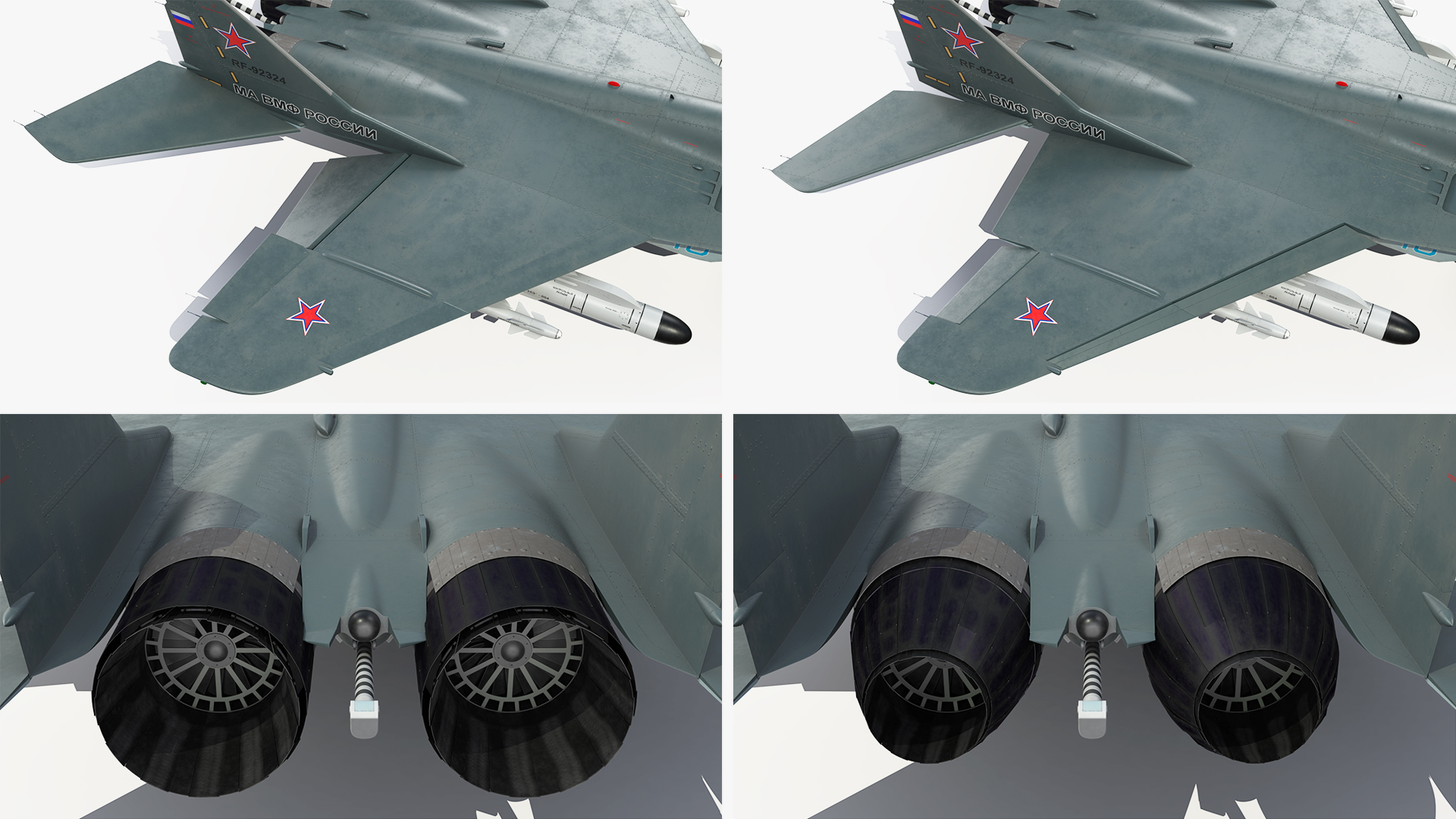 MiG 29KR Fulcrum D Russian Navy with Armament Rigged 3D