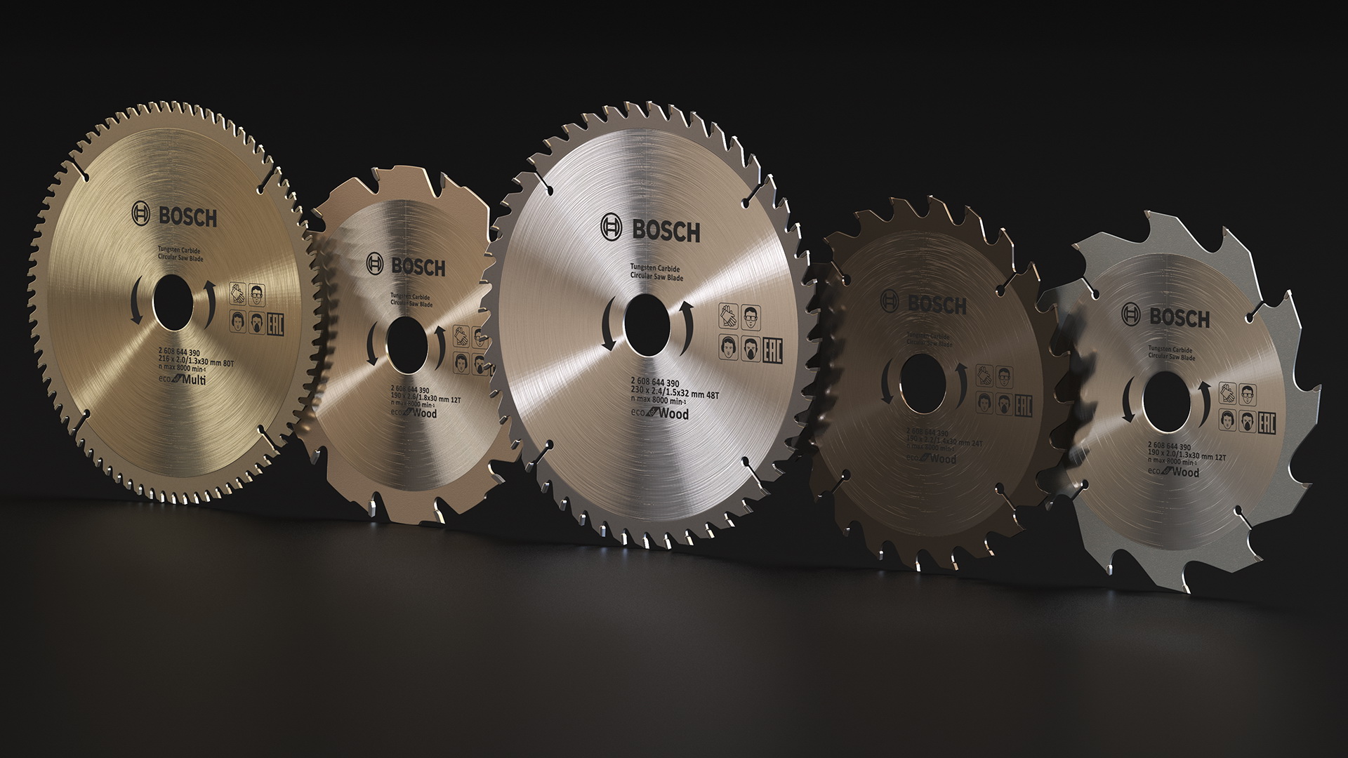 Bosch Circular Saw Blades Set 3D model