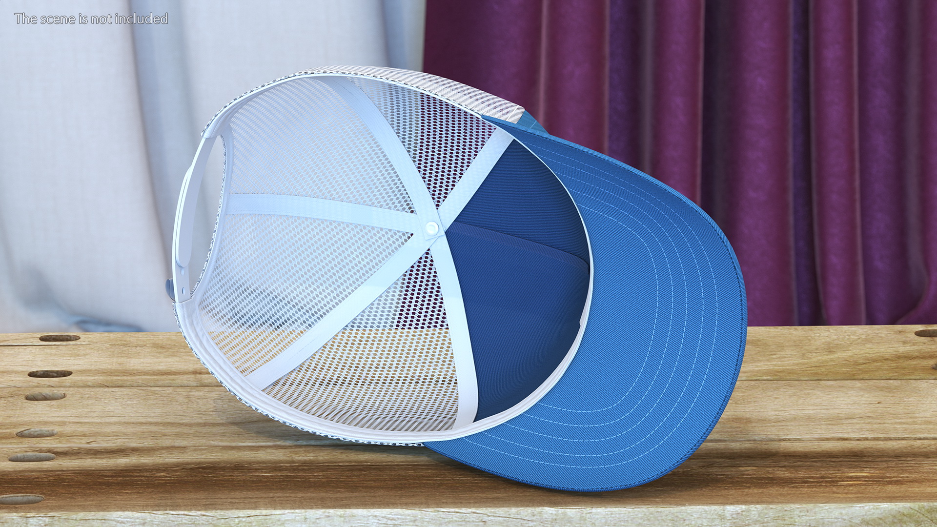 Trucker Cap Your Brand Blue 3D