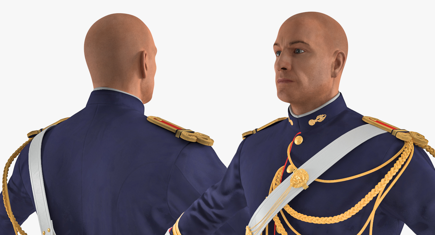 3D French Republican Guard in Traditional Uniform