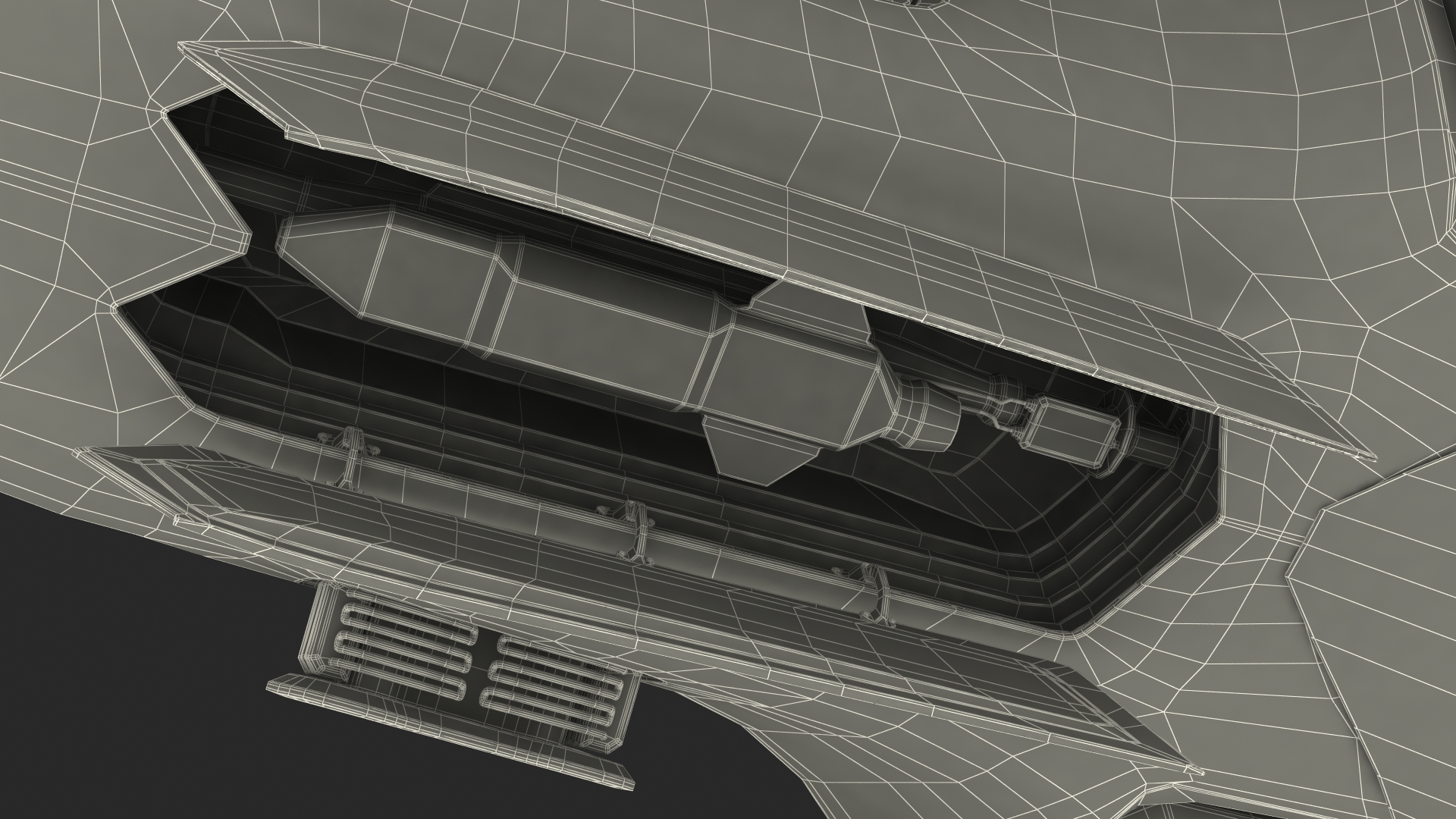 Sci Fi Fighter Jet Blue Rigged for Cinema 4D 3D model
