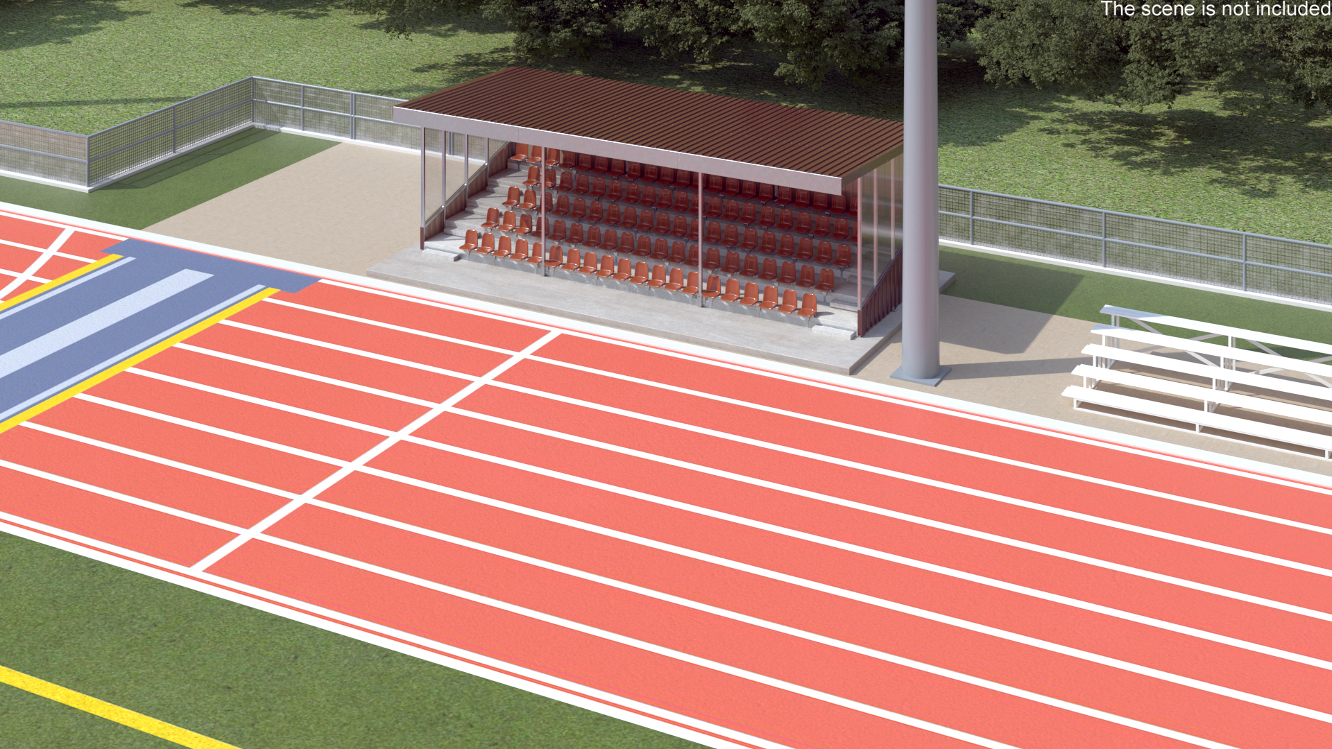 3D Stadium Tribunes with Roof