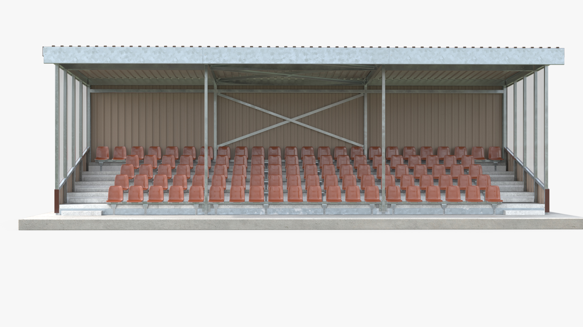 3D Stadium Tribunes with Roof