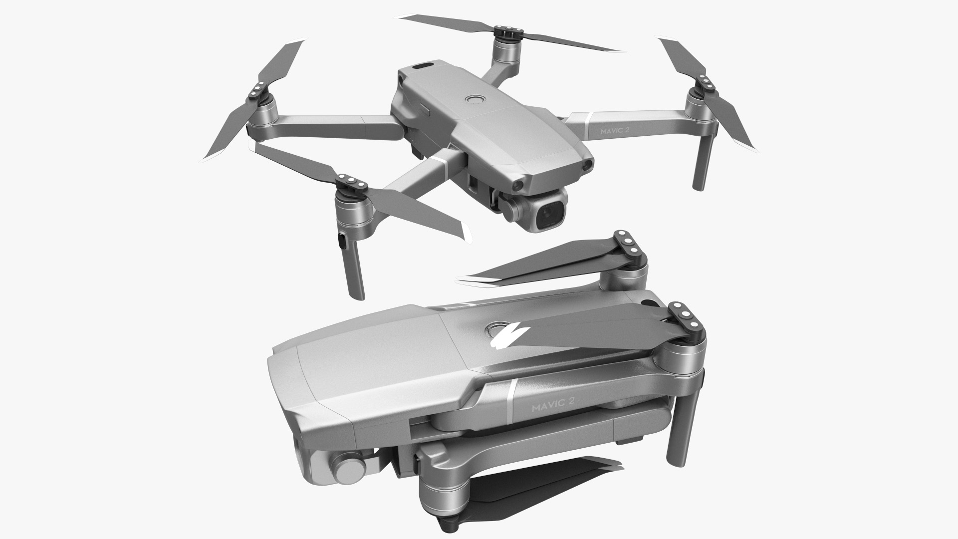 DJI Mavic 2 Pro Quadcopter with 4K Hasselblad Camera Rigged 3D model