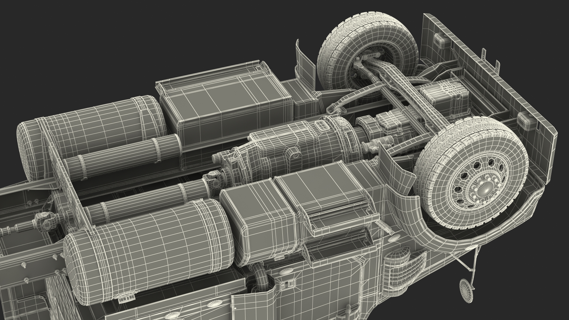 3D 2020 Freightliner 122SD Truck Rigged