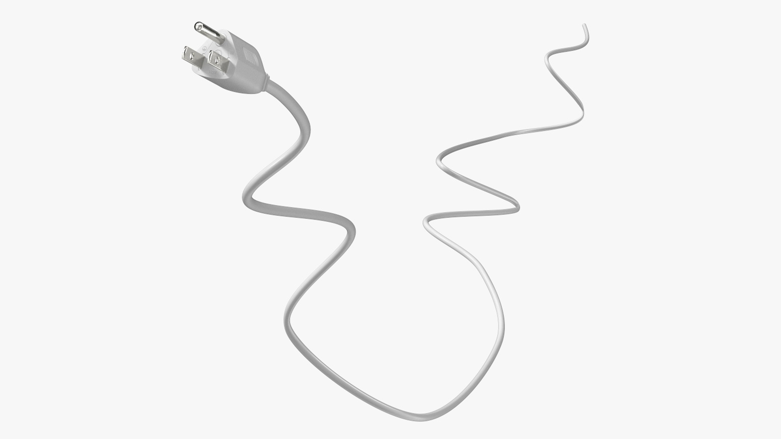 Type B Electric Plug White Rigged for Maya 3D