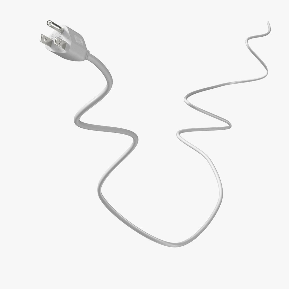 Type B Electric Plug White Rigged for Maya 3D