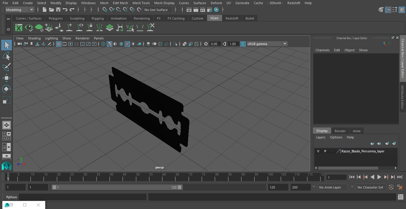 3D model Razor Blade Personna