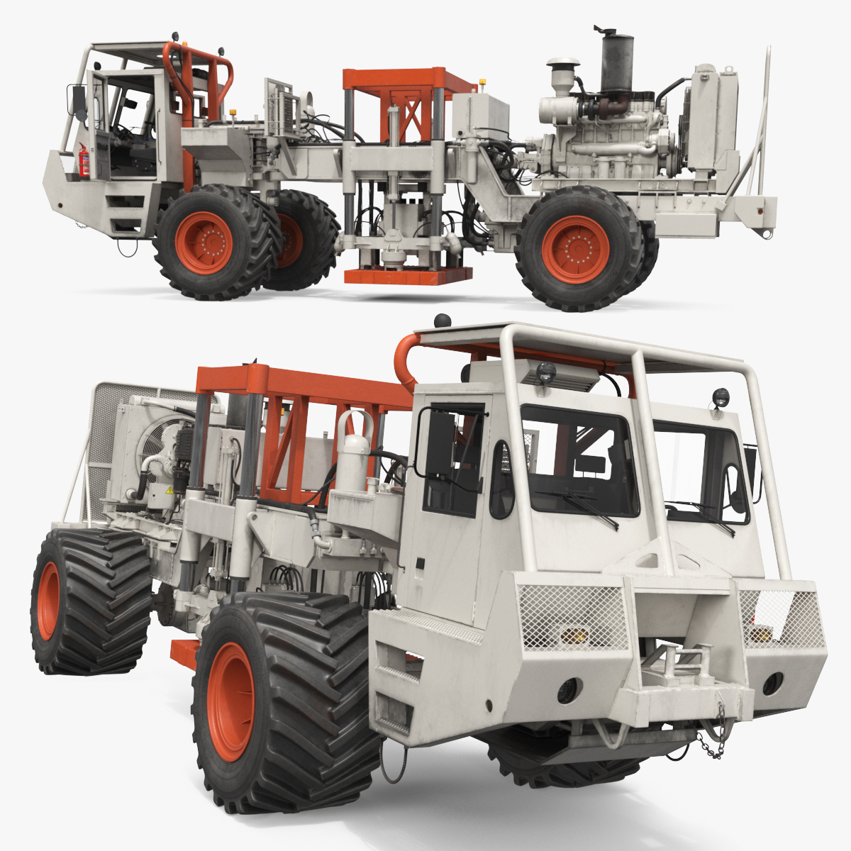 Land Seismic Vibrator Truck Rigged