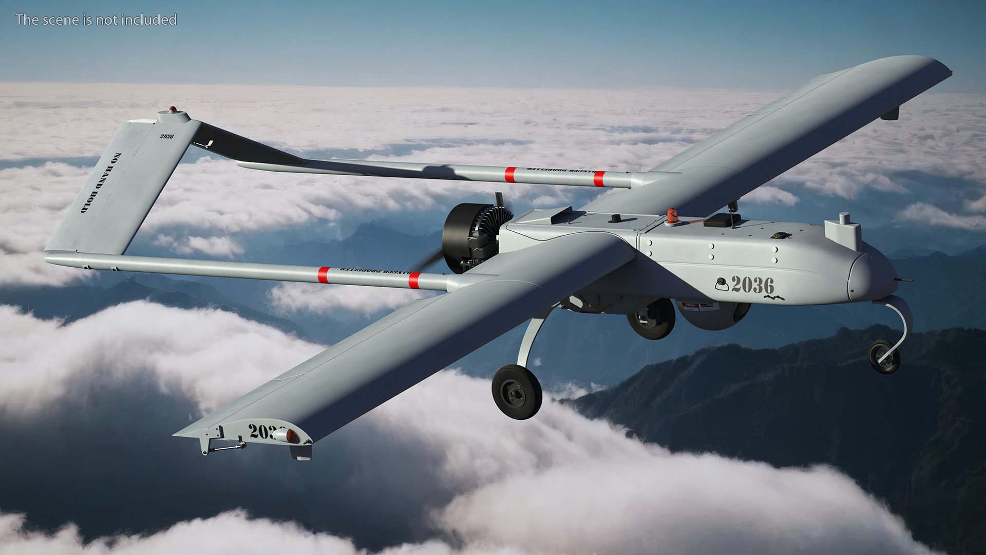 Unmanned Aerial Vehicle UAV Drone AAI RQ 7 Shadow 3D model
