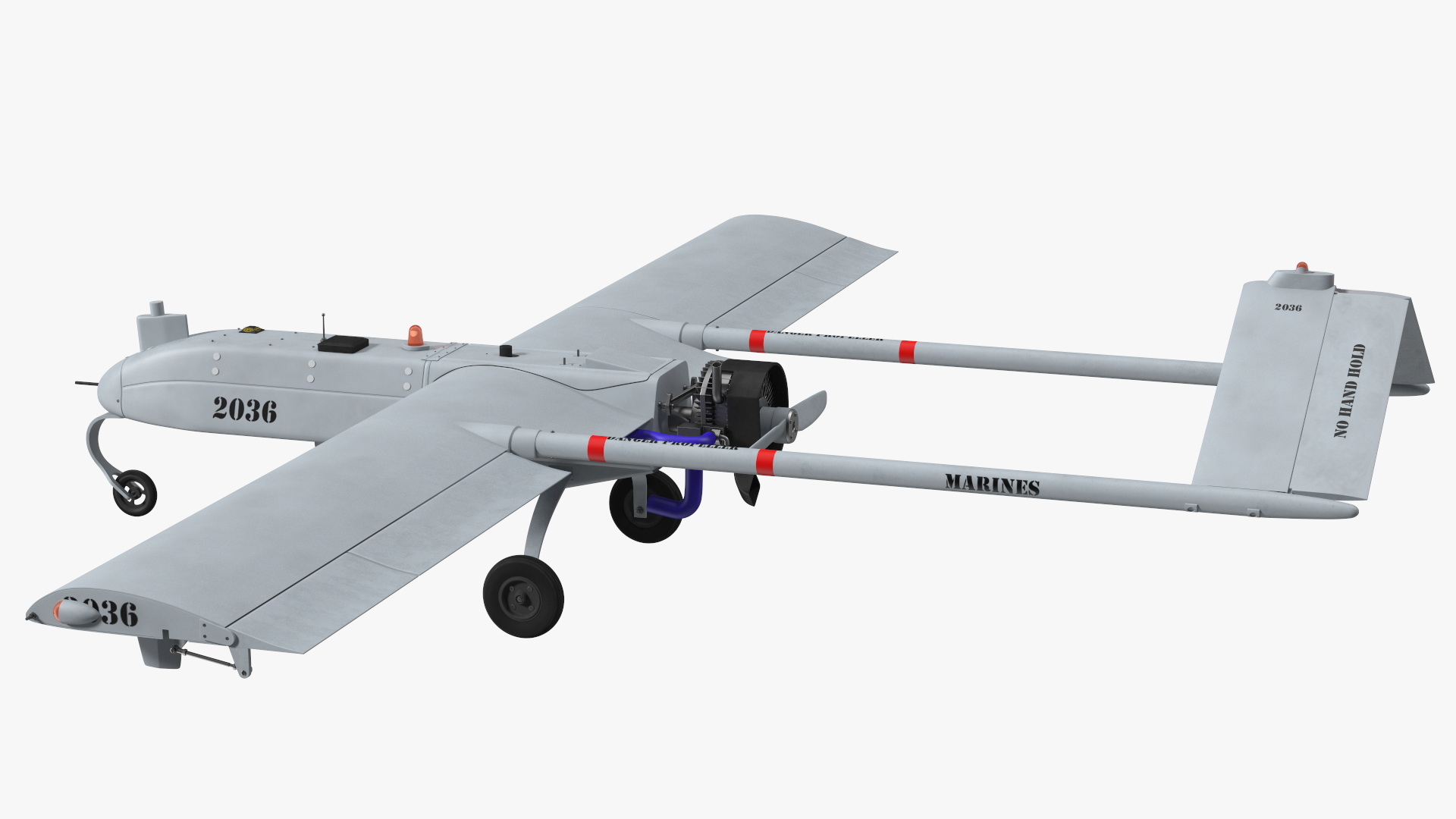 Unmanned Aerial Vehicle UAV Drone AAI RQ 7 Shadow 3D model