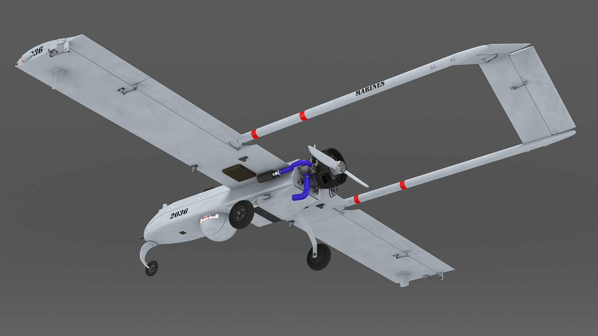 Unmanned Aerial Vehicle UAV Drone AAI RQ 7 Shadow 3D model