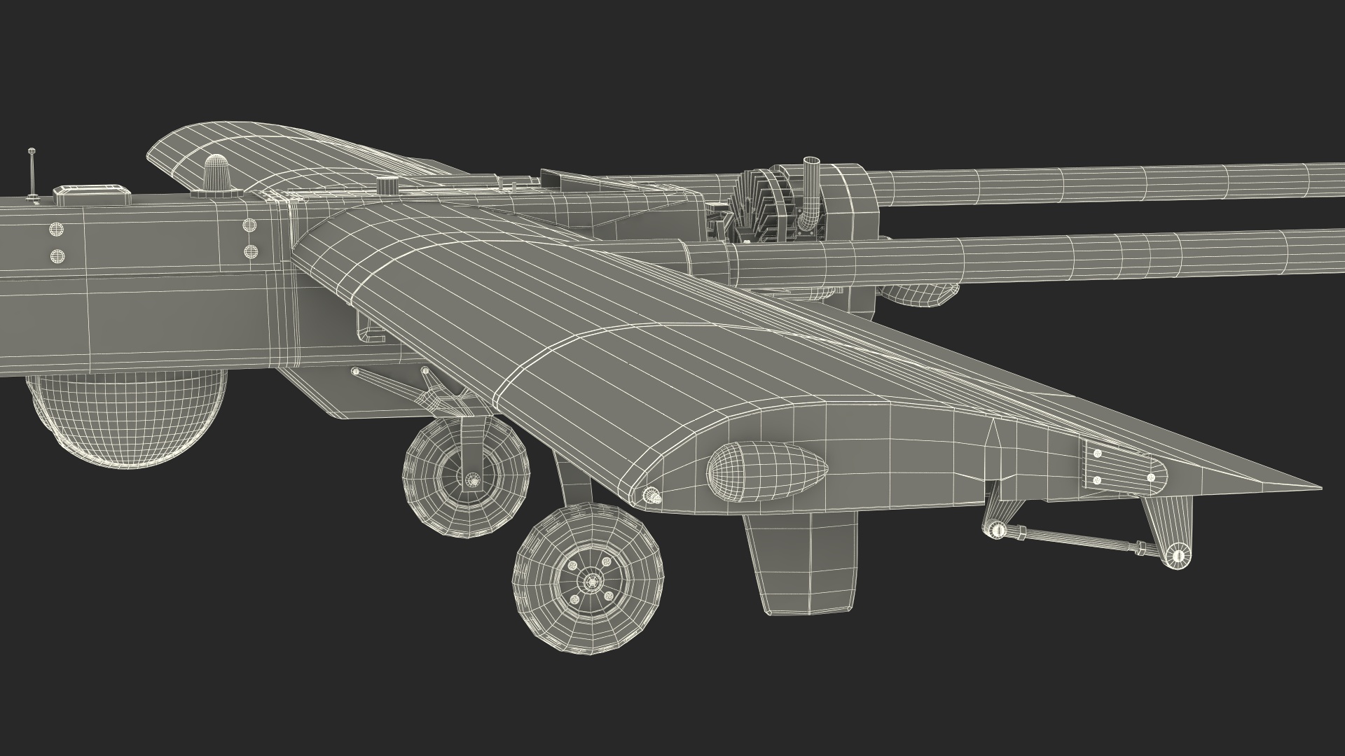 Unmanned Aerial Vehicle UAV Drone AAI RQ 7 Shadow 3D model