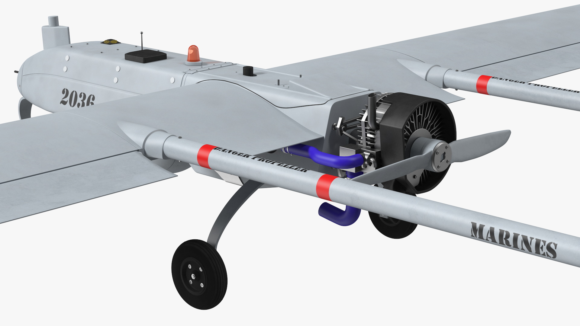 Unmanned Aerial Vehicle UAV Drone AAI RQ 7 Shadow 3D model