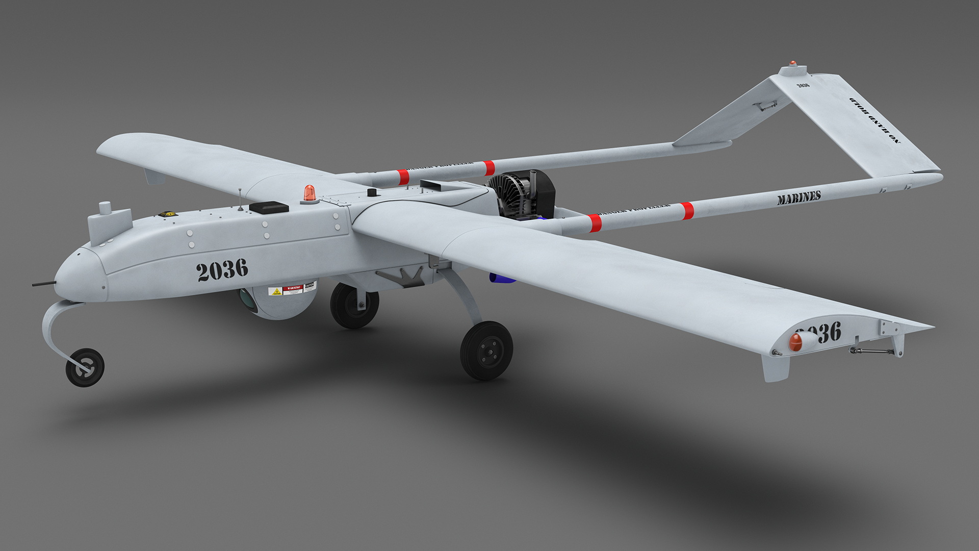 Unmanned Aerial Vehicle UAV Drone AAI RQ 7 Shadow 3D model
